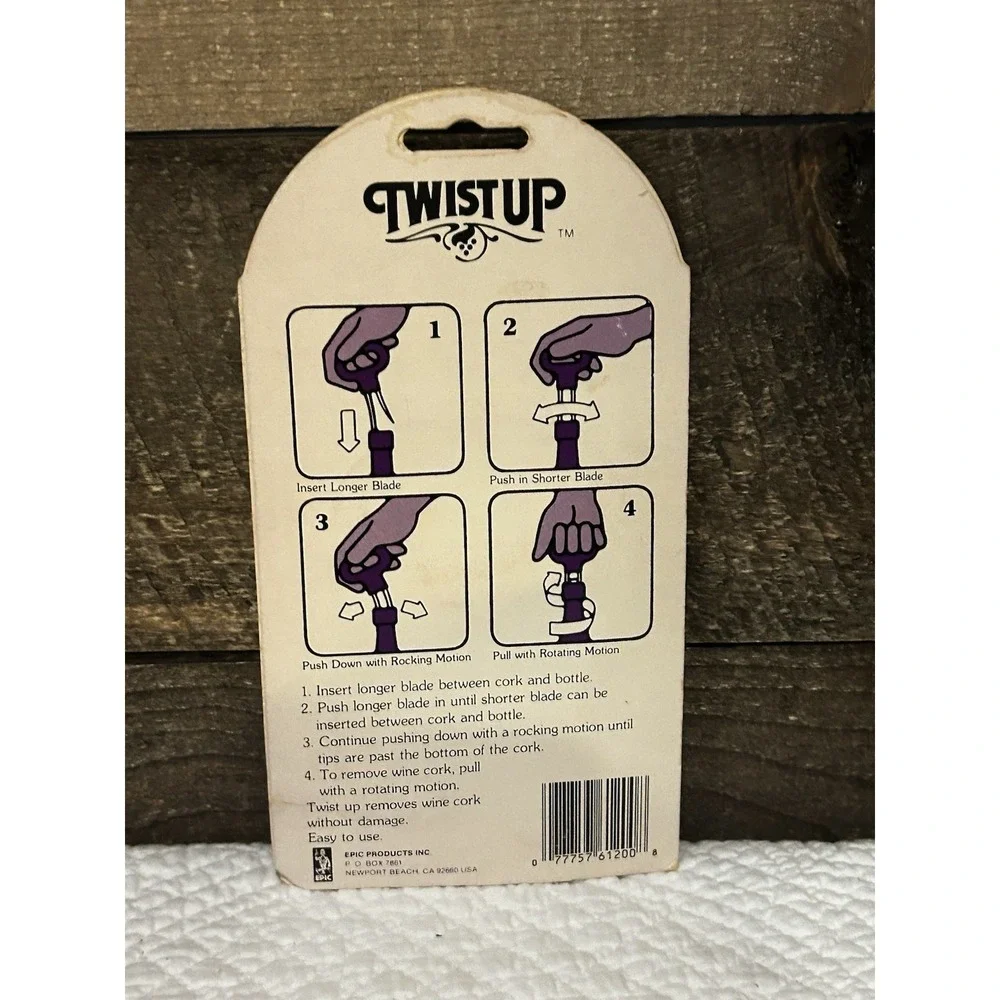 VINTAGE TWIST UP STONE HILL WINERY CORK PULLER ( NEW )